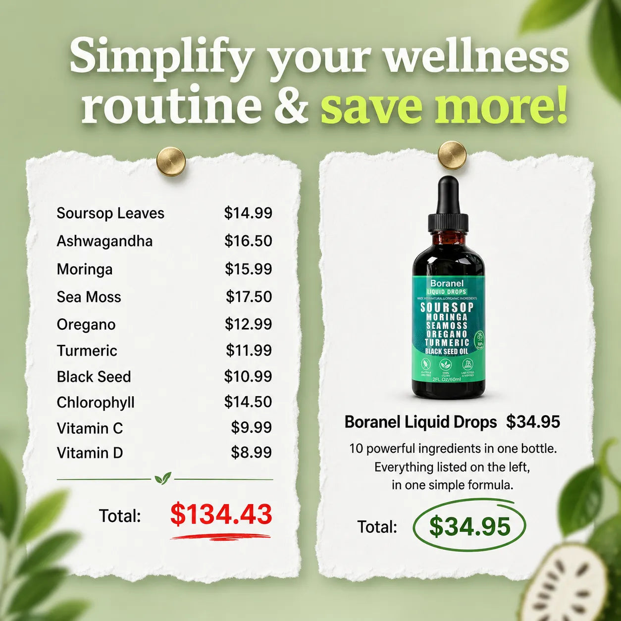 Boranel™ Soursop 10 in 1 Lympathic Drain